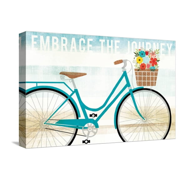 Art.com Beach Cruiser Hers I Stretched Canvas Print Wall Art by Michael Mullan, 18" x 12"