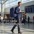 thumbnail image 4 of Carry on Backpacks 18x14x8 Travel Backpack Fit 15.6" Laptop, Flight Approved Bag with 16 Pockets, Anti-Theft Casual Daypack School College Business for Men Women 25L, Blue, 4 of 10