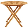 thumbnail image 2 of vidaXL Folding Garden Table Ø90x75 cm Solid Eucalyptus Wood, 2 of 4