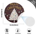 thumbnail image 3 of 15 Inch Round Grid Plate Mats Heat Non-Slip Resistant PVC Placemats for Kitchen Dining Table Decor White Christmas Tree Pattern 4PCS, 3 of 5