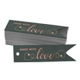 thumbnail image 1 of Inkdotpot Real Rose Gold Foil Made With Love Text Tags Favor Hang Paper Tags 100 Pieces, 1 of 6