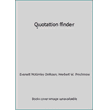 Quotation finder [Hardcover - Used]