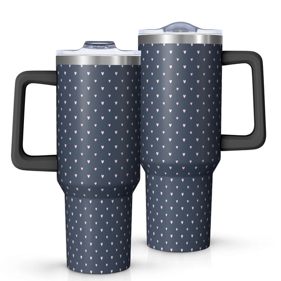 Modern 40oz Tumbler– Stainless Steel Insulated Tumbler with Handle and Straw, Large Capacity Travel Cup for Hot & Cold Drinks