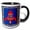 Black/White, variant on 3drose, Five, Rocket, 11oz Two-tone Blue Mug