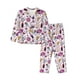 thumbnail image 1 of Balery Wine Conjunto de Pijama con Estampado para Mujer, Conjunto de Dos Piezas con Manga Larga, Ropa de Dormir Suave con Bolsillos, Pijamas Cómodos-Large, 1 of 7