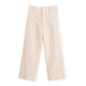 thumbnail image 2 of HH TRAF Pantalones largos elegantes de verano para mujer, color liso, con bordados, cintura alta, holgados, con bolsillos, de pierna ancha, 2 of 5