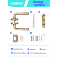 thumbnail image 6 of ACEEOCK Champagne Bronze Privacy Door Handle, Interior Bedroom Bathroom Door Lever, Aluminium Alloy Handle Lever, 6 of 7