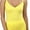 Yellow, variant on ToBeInStyle Women's Ruched V-Neck Neckline Knit Tank Top w/ Scoop Back