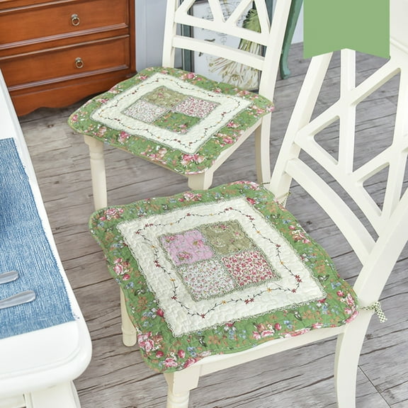 Chair Seat Cushion Pad Plush Soft Thin Comfort Cover With Ties Non Slip For Kitchen Dining Office Home Seating