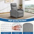 thumbnail image 3 of JIOABL Recliner Sofa, Adjustable Comfort Footrest for Living Room, Lounge, Bedroom, Gray, 3 of 8