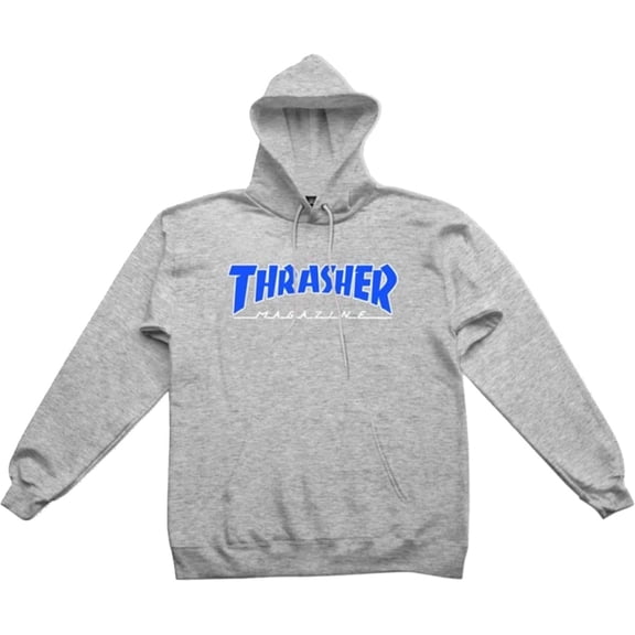 Thrasher Outlined Hooded Sweatshirt Small Light Steel/Blue