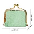 thumbnail image 4 of Mini Joyero Cuero Con Bolso Monedas Vintage Portátil Kiss Lock () Verde, 4 of 6