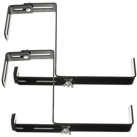 2 Pcs Railing Planter Floating Garden Shelf Wire Hanger Hook Decore Wall Hooks Pot Iron