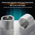 thumbnail image 4 of 50pcs Stainless Steel Threaded Inserts, M8 X 1.25 X 1.5D Helical Coil Screw Thread Repair Kit, with Enhanced Connection Strength, for Aluminum  Low Strength Materials, 4 of 7