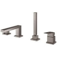 thumbnail image 3 of Grohe Eurocube 198972431 4-Hole Single-Handle Deck Mount Roman Tub Faucet with 1.75 GPM Hand Shower in Matte Black, 3 of 7