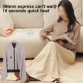 thumbnail image 3 of Usb Heated Blanket Shawl For Outdoor Use With Adjustable Heating Levels Beige yellow In English Mingyqi, 3 of 9