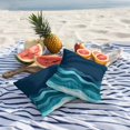 thumbnail image 5 of Outdoor Pillow Cover Abstract Ombre Blue Black White Wave Set of 2 Waterproof Throw Pillowcases Ocean Decorative Patio Furniture Pillows for Couch Garden Indoor & Outdoor Use, 5 of 9