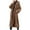 Brown, variant on Lovskoo Womens Winter Coats Faux Fur Jacket Thick Warm Open Front Long Cardigan Notch Lapel Leopard Long Sleeve Outerwear Brown