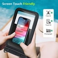 thumbnail image 5 of MSHUN Waterproof Phone Pouch, Floating Phone Pouch, Double Space Waterproof Phone Case for iPhone 14/13/12/11 Pro Max/Pro/8 Plus, Galaxy S22/S21/S20/S10/Note 20/10/9 - Detachable Lanyard - Black, 5 of 7