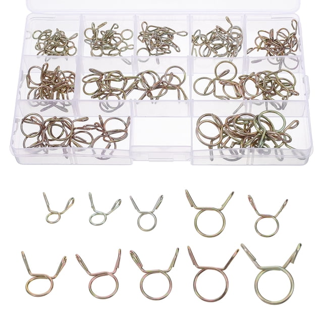 120pcs Fuel Line Clamps Spring Clamps Fuel Hose Clamp Hose Clips Fuel Line Clips Spring Hose Clamps Fuel Line Clamps Tubing Clips