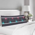 thumbnail image 2 of ABPHOTO Hipster Chevron Abstract Geometric Triangle Body Pillow Covers Case Protector 20x60 inch, 2 of 2
