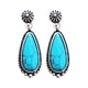 thumbnail image 1 of Boda de la gota de piedras preciosas Boho Vintage Turquesa cuelgan gancho de compromiso Pendientes Pendientes, 1 of 5
