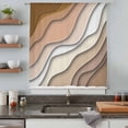 thumbnail image 5 of Brown Ombre Sheer Curtains 72 Inches Long, Modern Geometric Abstract Aesthetic Cream Light Filering Curtains, Breathable Simi Curtain Privacy Drapes for Living Room Bedroom Window Treatment, 5 of 9