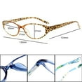 thumbnail image 3 of Women Oval Reading Glasses 2.50 Spring Hinge Presbyopic Glasses Lightweight Black Tortoiseshell Readers +2.50 Strength, 3 of 6
