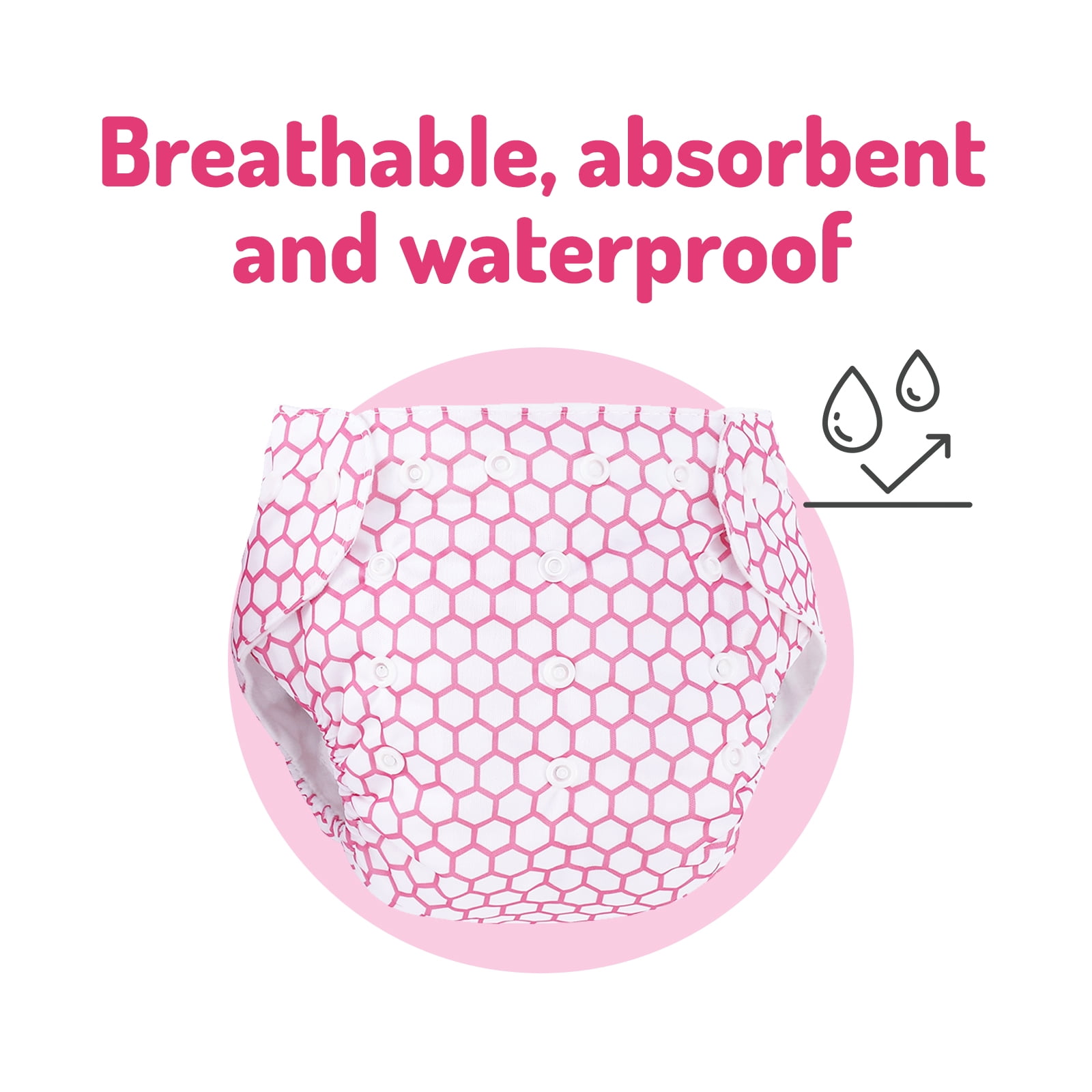 Piu Dino Baby Pool Diaper (Kit w/ 2 units) - Magenta