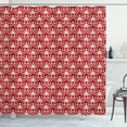 thumbnail image 1 of Ambesonne Chinese Shower Curtain, Eastern Damask Forms, 69"Wx75"L, Red White, 1 of 3