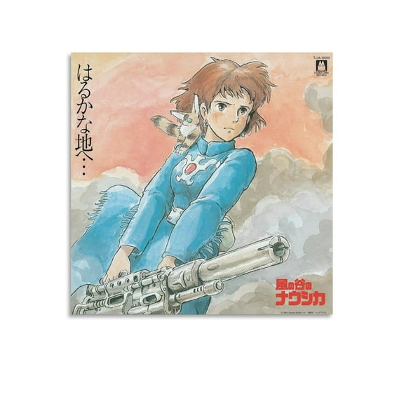 Nausicaä of The Valley of The Wind Poster Anime Gifts Canvas Painting Poster Wall Art Decorative Picture Prints Modern Decor 28x28inch(70x70cm)