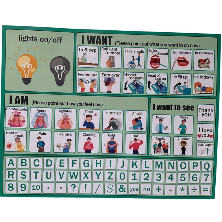 Large Patient Picture Communication Boards Plus Marker | Helps Nonspeaking Older Adults, Seniors, Disabled Communicate Needs - Walmart.com large-patient-picture-communication-boards-plus-marker-helps-nonspeaking-older-adults-seniors-disabled-communicate-needs-walmart-com