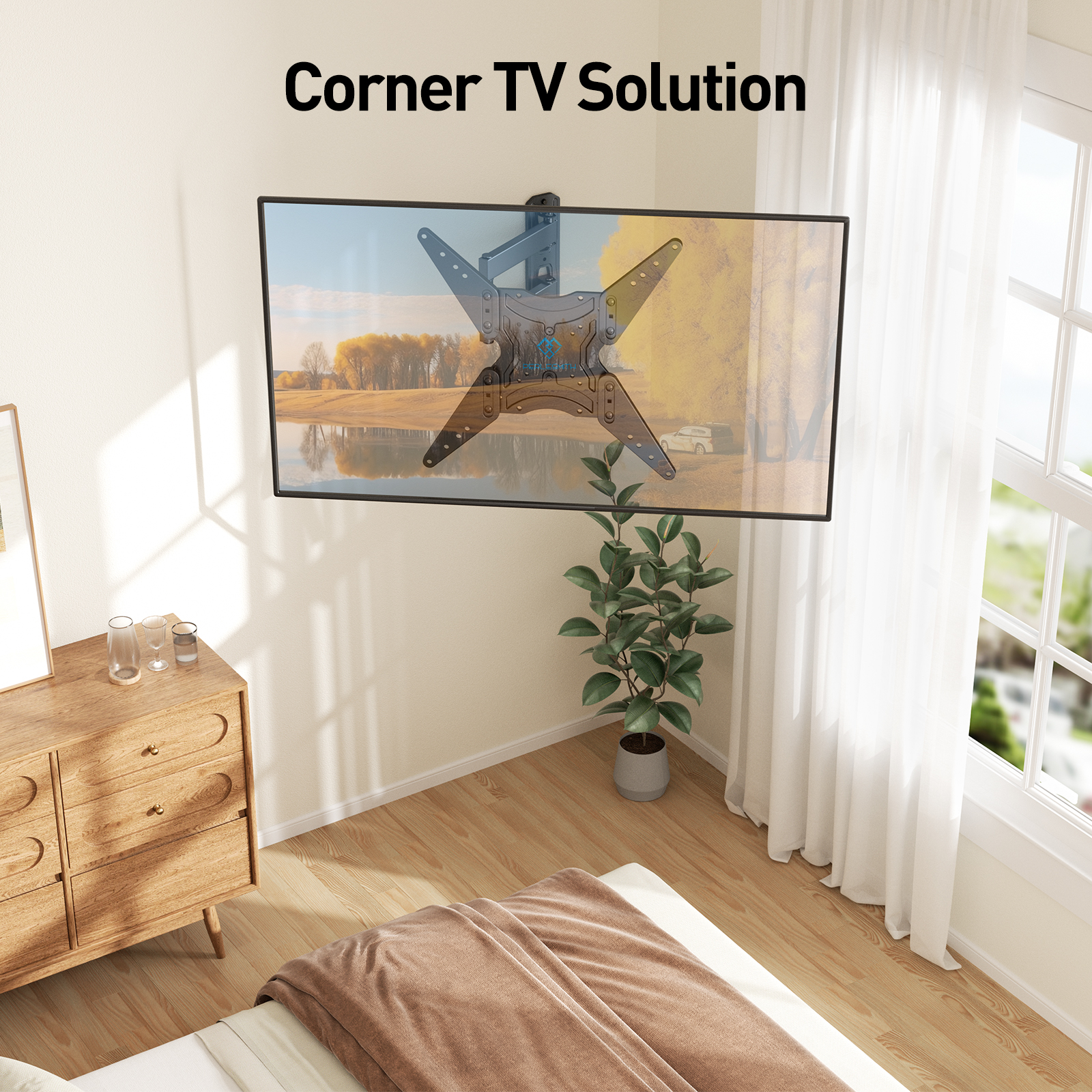 PERLESMITH Full Motion TV Wall Mount for 26-60 Inch TVs photo 7