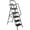 Black, variant on 5 Step Ladder with Handrail, Folding Step Stool Wide Anti-Slip Pedal, Sturdy Steel Ladder 330 LBS Load Capacity, Lightweight Portable Step Stool for Kitchen Bathroom