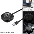 thumbnail image 1 of Conector centrador USB de 4 puertos Adaptador divisor Extensor de expansión para computadora portátil, computadora portátil, mouse, escritorio Usb3.0 negro 0.2m shamjiam Divisor de hub, 1 of 9