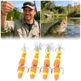 thumbnail image 1 of Tong 4Pcs Soft Foam MultiJointed Density Swim With 2 Treble Hook Enduring Soft, 1 of 6