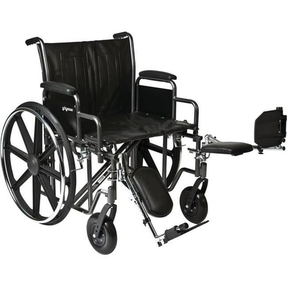 Roscoe Medical WC72620DE 26 x 20 in. K7 Elevating Extra Heavy Duty Wheelchair - 500 lb