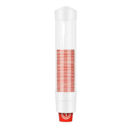 

Paper Cup Plastic Dispenser Holder Organizer Anti Dust One Touch Button