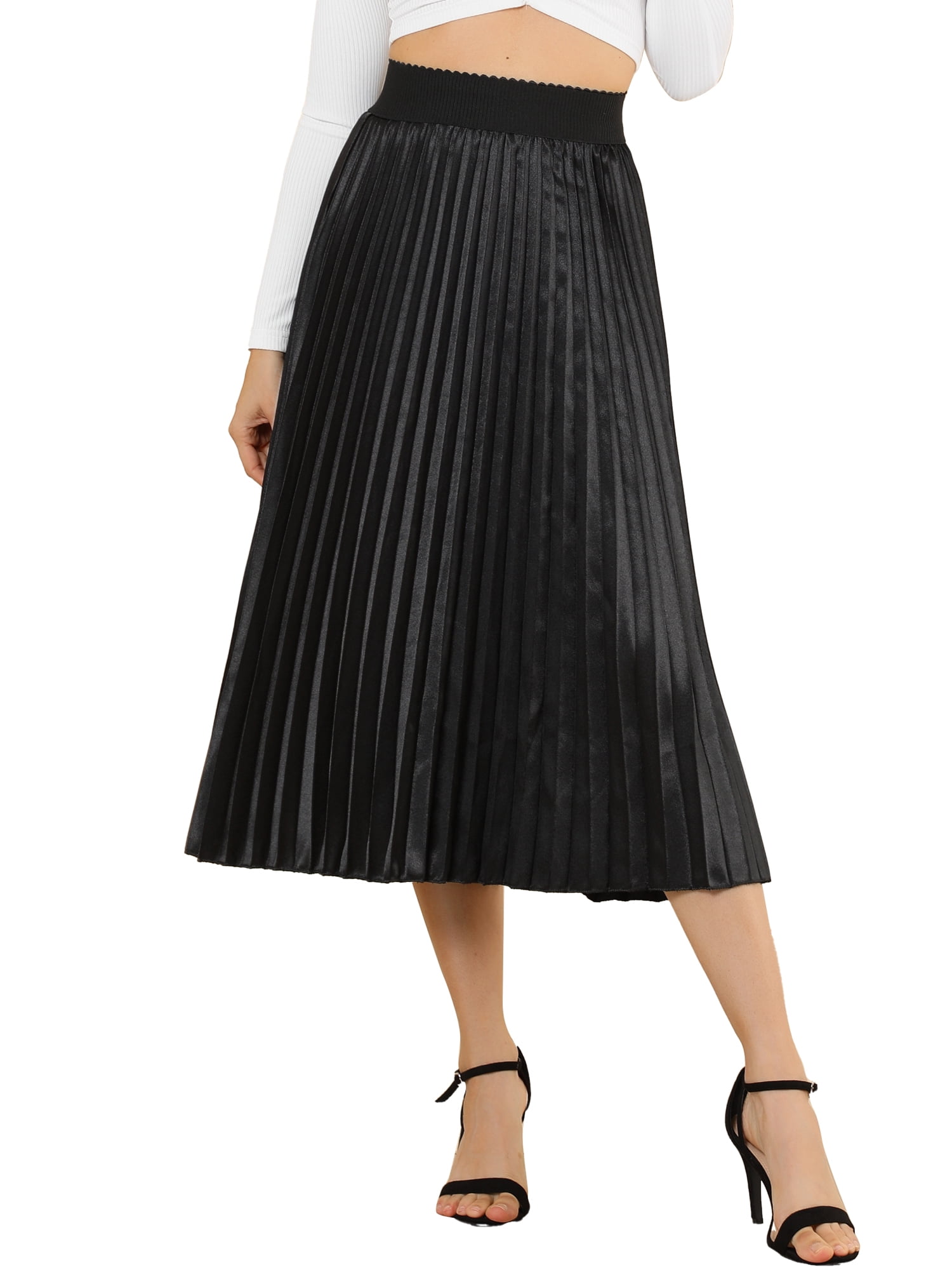 Allegra K Pleated Midi Skirt dames Geplooid