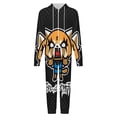 thumbnail image 4 of Aggretsuko Unisex Onesie Pajamas Zipper Jumpsuit Hooded One Piece Sleepwear for Family Mens Womens, 4 of 8