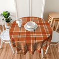 thumbnail image 2 of Fall Tablecloth Round 60 Inch Thanksgiving Buffalo Plaid Checkered Table Cloth Waterproof Autumn Circle Table Cover for Holiday Party Kitchen Dining Table Decoration, 2 of 6