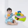 thumbnail image 5 of UNiPLAY Building Blocks Daycare Play Shelf with Storage 11 Piece Set, Sensory Toys Storage Bin and Play Shelf for Teething Baby Starter Learning Building Blocks, Ages 3 Months and Up, Blue, 5 of 6