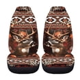 thumbnail image 5 of XYZCANDO Breathable Car Interior Decor Truck Auto Sedan, Easy Install Soft Car Seat Covers 2pc Polyester Deer Fall, 5 of 10