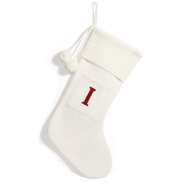 Maoww Knitting Pendant Decorations For Christmas Tree Unique Tree Trin Kets Christmas Alphabet Knitting white I