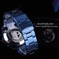 thumbnail image 3 of RKZDSR Luxury Automatic Mechanical Men's Watch - Self-Winding Skeleton Design with Blue and Black Stainless Steel Strap, Waterproof Timepiece, 3 of 9
