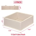 thumbnail image 2 of Diommell Paquete De 4 Cajas De Almacenamiento De Tela Plegables, Organizador De Cajones, Cestas De Tela, Contenedores, Divisores Para Ropa, Ropa Interior, Sujetadores, Calcetines, Ropa, Color Beige 40, 2 of 5