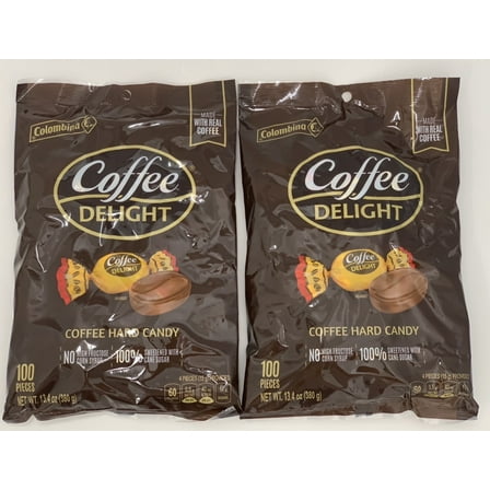 2PCK Colombina Coffee Delight Hard Candy 100ct Caramelo De Cafe 100ct  200 total