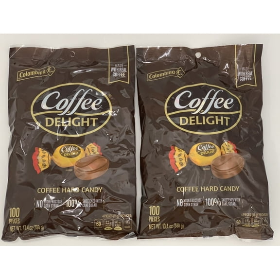 2PCK Colombina Coffee Delight Hard Candy 100ct Caramelo De Cafe 100ct 200 total