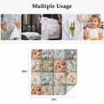 thumbnail image 4 of Spring Floral Cloth Napkins, Elegant Checkered Summer Botanical Farmhouse Washable and Reusable Dinner Napkins Set of 6, Table Napkin for Kitchen Party Birthday Wedding Hotel Housewarming 20"x20", 4 of 8