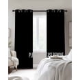 thumbnail image 4 of Black Kitchen Curtains Funny Letters Please Remove Your Shoes Cafe Short Curtains for Bathroom Blackout Window Curtain Grommet Small Window Treatment Tier Drapes for Bedroom Living Room 52"x45"x2, 4 of 9
